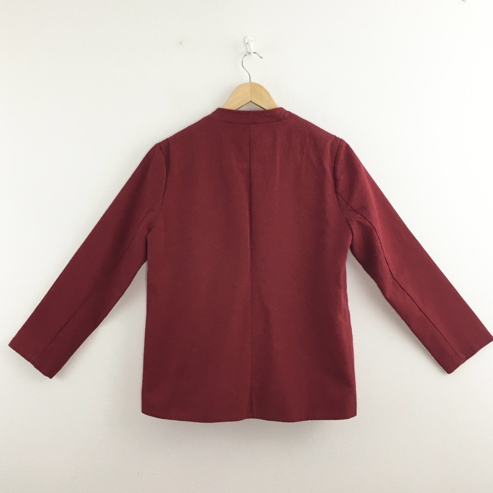 Cezele | Deep Red Open Front Jacket - Picture 7 of 11